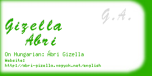 gizella abri business card